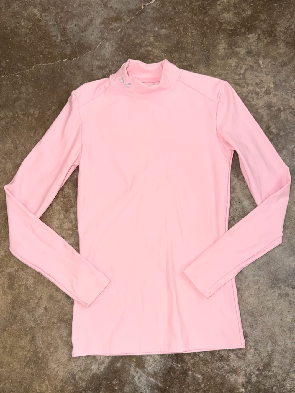 Under Armour Women’s Small Pink ColdGear Mock Neck Long Sleeve Compression Top